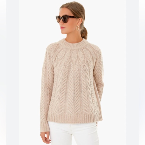 TUCKERNUCK Ecru Royal Peacock Pattern Wool Sweater - Picture 1 of 16